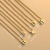 Fashion Letter Stainless Steel Pendant Necklace main image 5