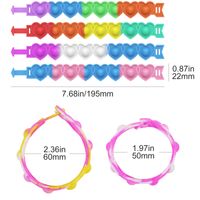 Cute Colorful Heart Silicone Squeeze Bracelet Pressure Reduction Toy main image 5