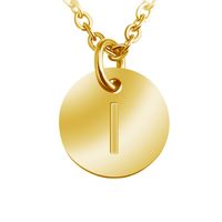 Fashion Letter Stainless Steel Pendant Necklace sku image 9
