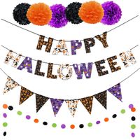 Halloween Pumpkin Ghost Paper Party Hanging Ornaments Flag main image 4