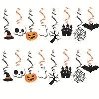 Halloween Pumpkin Ghost Paper Party Hanging Ornaments Flag sku image 8