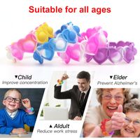 Cute Colorful Heart Silicone Squeeze Bracelet Pressure Reduction Toy main image 3
