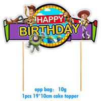 Birthday Cartoon Character Letter Emulsion Birthday Flag Balloons sku image 1