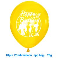 Date D'anniversaire Personnage De Dessin Animé Lettre Émulsion Date D'anniversaire Drapeau Ballons sku image 9