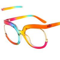 Fashion Solid Color Oval Frame Half Frame Optical Glasses main image 3