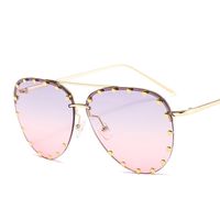 Unisex Fashion Solid Color Pc Round Frame Half Frame Sunglasses sku image 6