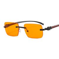 Unisex Fashion Geometric Pc Square Frameless Sunglasses main image 4