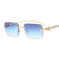 Unisex Fashion Geometric Pc Square Frameless Sunglasses sku image 11