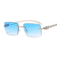 Unisex Fashion Geometric Pc Square Frameless Sunglasses sku image 10