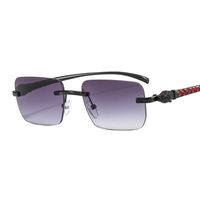 Unisex Fashion Geometric Pc Square Frameless Sunglasses sku image 4