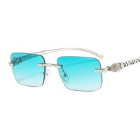Unisex Fashion Geometric Pc Square Frameless Sunglasses sku image 9