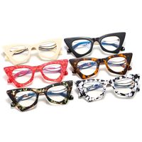 Fashion Solid Color Ac Cat Eye Full Frame Optical Glasses main image 6