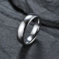 Simple Style Solid Color Tungsten Steel Rings Polishing Stainless Steel Rings main image 4