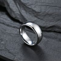 Simple Style Solid Color Tungsten Steel Rings Polishing Stainless Steel Rings main image 2