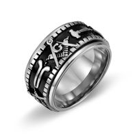 Fashion Symbol Titanium Steel Rings Polishing Stainless Steel Rings sku image 6