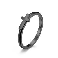 Fashion Cross Stainless Steel Rings Polishing Stainless Steel Rings sku image 7