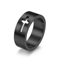 Fashion Cross Stainless Steel Rings Polishing Stainless Steel Rings sku image 21