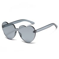 Retro Heart Shape Pc Special-shaped Mirror Frameless Women's Sunglasses sku image 1