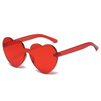 Retro Heart Shape Pc Special-shaped Mirror Frameless Women's Sunglasses sku image 4