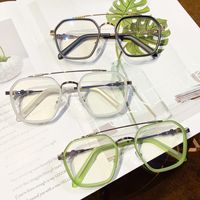 Men's Fashion Geometric Resin Square Full Frame Glasses main image 3