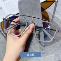 Men's Fashion Geometric Resin Square Full Frame Glasses sku image 4