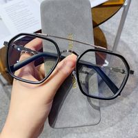 Men's Fashion Geometric Resin Square Full Frame Glasses main image 4
