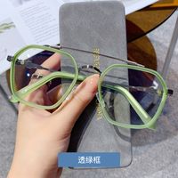 Men's Fashion Geometric Resin Square Full Frame Glasses sku image 2