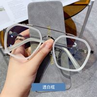 Men's Fashion Geometric Resin Square Full Frame Glasses sku image 3