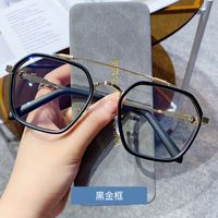 Men's Fashion Geometric Resin Square Full Frame Glasses sku image 1