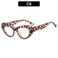 Simple Style Color Block Leopard Pc Butterfly Frame Full Frame Optical Glasses sku image 6
