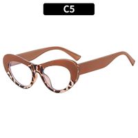 Simple Style Color Block Leopard Pc Butterfly Frame Full Frame Optical Glasses sku image 5
