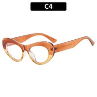 Simple Style Color Block Leopard Pc Butterfly Frame Full Frame Optical Glasses sku image 4