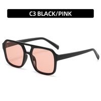IG Style Streetwear Solid Color Ac Square Full Frame Women's Sunglasses sku image 3