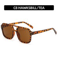 IG Style Streetwear Solid Color Ac Square Full Frame Women's Sunglasses sku image 8
