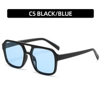 IG Style Streetwear Solid Color Ac Square Full Frame Women's Sunglasses sku image 5