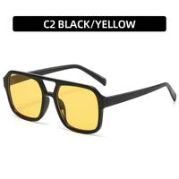 IG Style Streetwear Solid Color Ac Square Full Frame Women's Sunglasses sku image 2