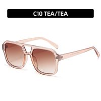 IG Style Streetwear Solid Color Ac Square Full Frame Women's Sunglasses sku image 10