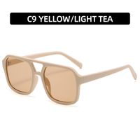 IG Style Streetwear Solid Color Ac Square Full Frame Women's Sunglasses sku image 9