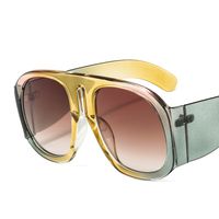 Unisex Fashion Gradient Color Pc Round Frame Full Frame Sunglasses sku image 5