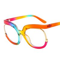 Fashion Solid Color Oval Frame Half Frame Optical Glasses sku image 8