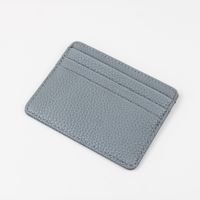 Unisex Pu Leather Solid Color Basic Square Card Holder main image 2