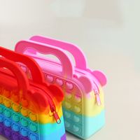 Large Silicone Cartoon Cute Decompression Colorful Toy Handbag main image 3