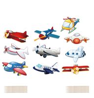 Birthday Airplane Paper Party Cake Decorating Supplies 10 Pieces main image 3