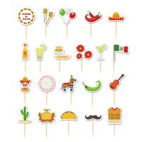 Birthday Cactus Fruit Paper Party Cake Decorating Supplies 21 Pieces sku image 1