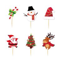 Christmas Christmas Tree Snowman Paper Party Cake Decorating Supplies main image 2