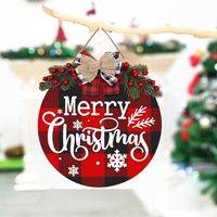 Creative Holiday Party Christmas Wooden Craft Bow Decoration Pendant main image 1