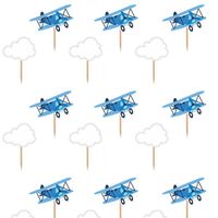 Birthday Airplane Paper Party Flag Cake Decorating Supplies main image 3