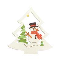 En Bois De Noël Creative Cartoon Santa Claus Bonhomme De Neige Décoration Pendentif sku image 5