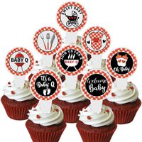 Birthday Plaid Paper Party Cake Decorating Supplies 8 Pieces sku image 1