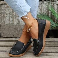 Women's Casual Solid Color Round Toe Loafers main image 1